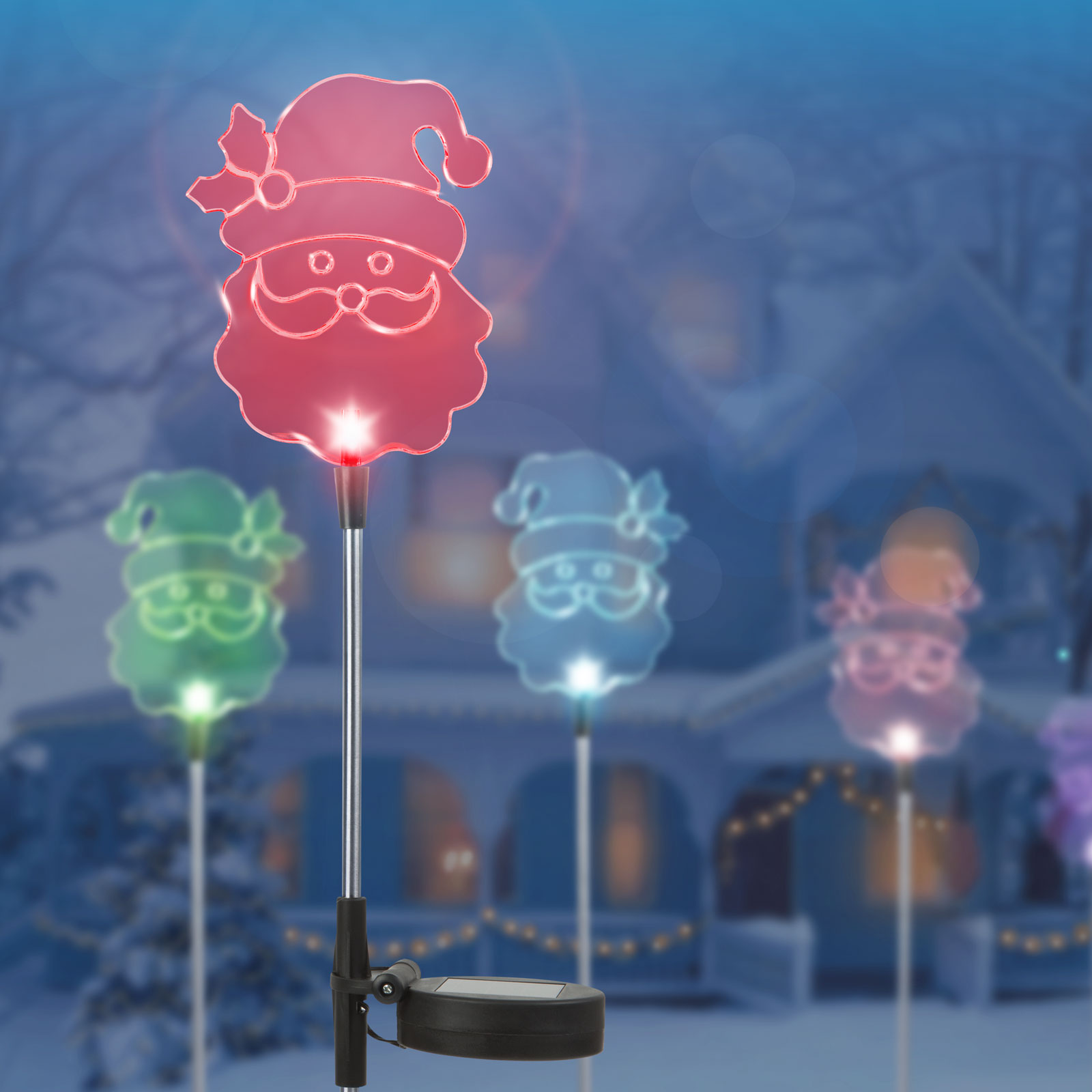 Lampă solară LED - model „Moş Crăciun”
