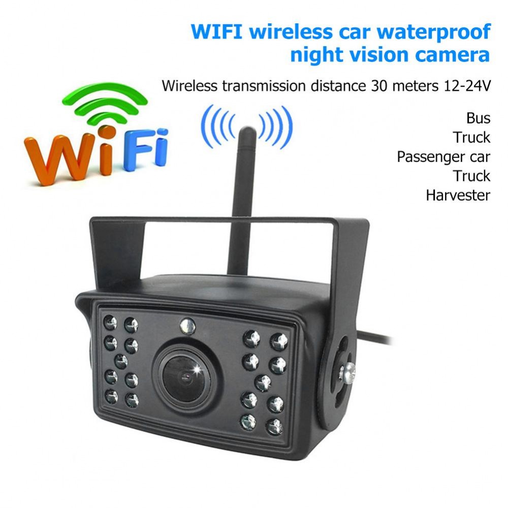 Camera auto WI-FI rezolutie HD pentru marsarier/frontala cu Nightvision 12-24V 