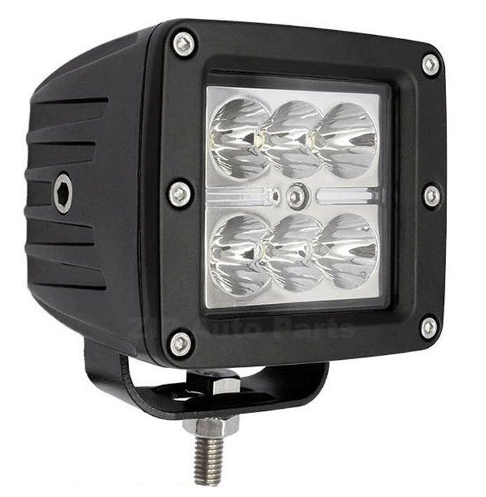 Proiector LED Auto Offroad 18W/12V-24V, Patrat, 1320 Lumeni